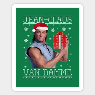 Jean Claus Van Damme Christmas Knit Magnet